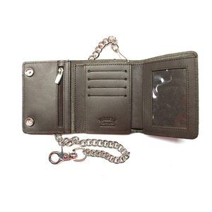 4621 Leather Trifold Biker Wallet Constructed of Premium Leather with 18